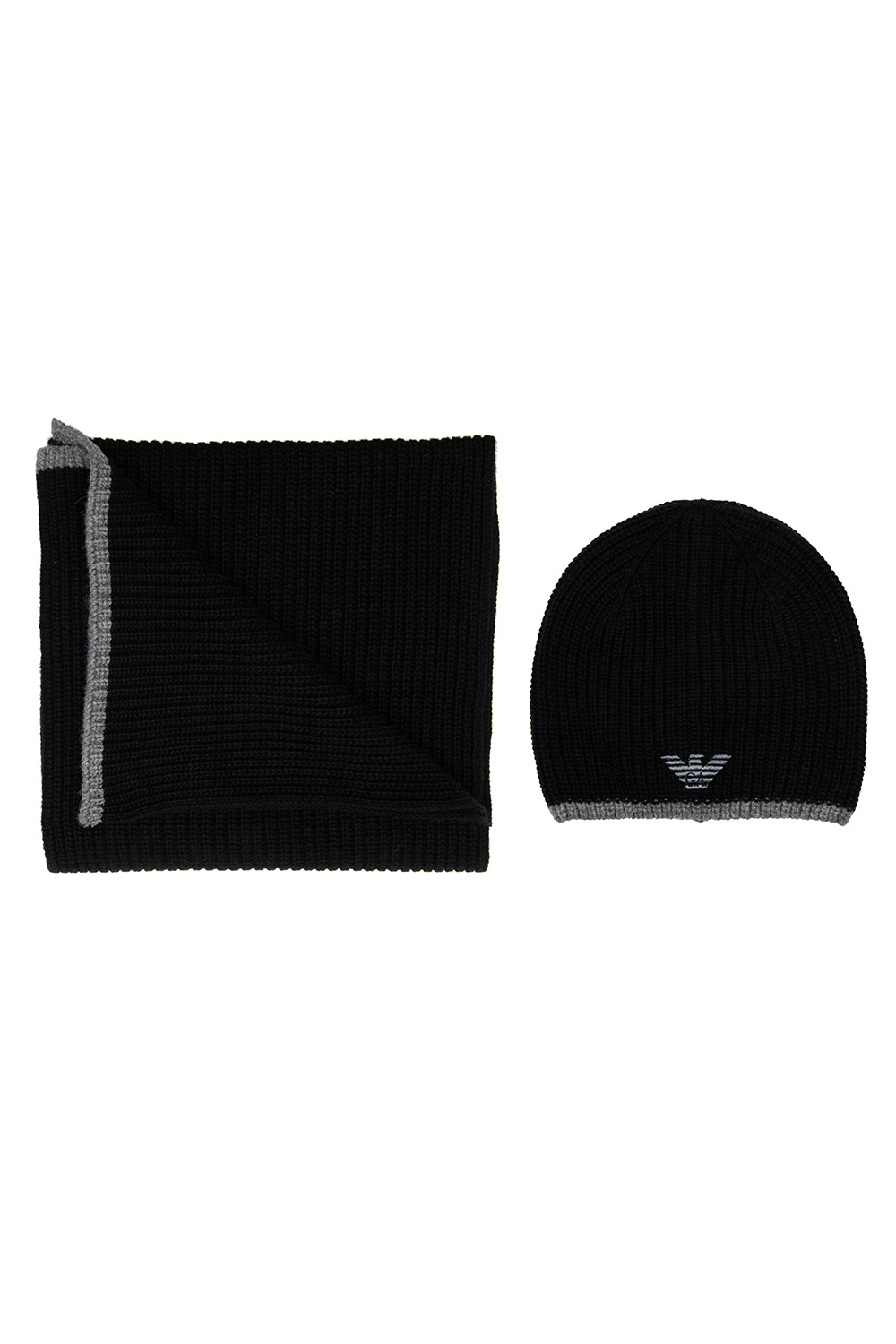 Armani hat and hot sale scarf set mens